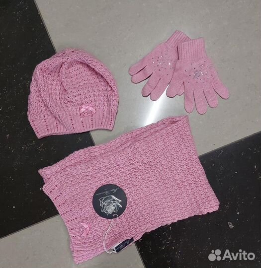 Blumarine шапка шарф перчатки 3,4,5,6,8 лет