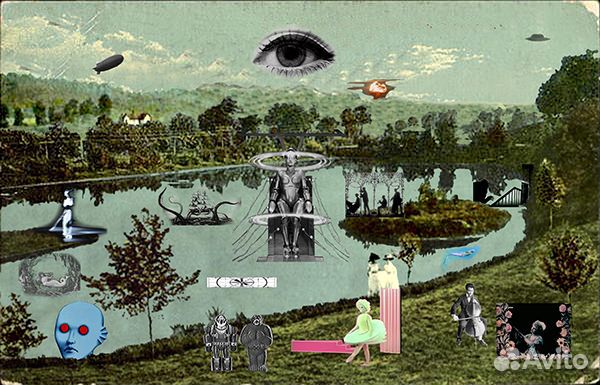 Lenticular printing, original collage