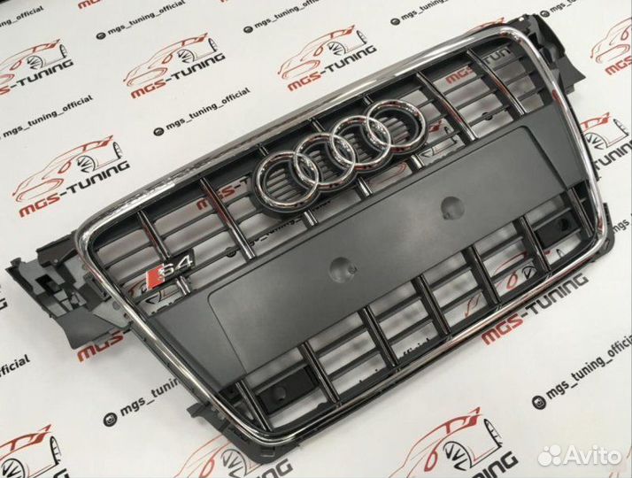 Решетка на Audi A4 в стиле S4 07-11гг. дизайн 4