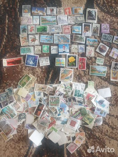 Марки иностранные 1000 штук
