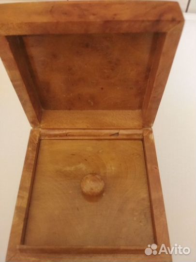 Чайница, шкатулка из карельской березы. Винтаж