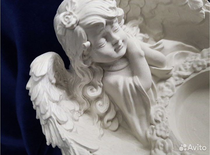 Гипсовая фигура, подсвечник 