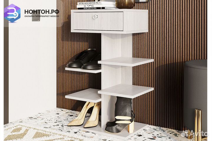 Тумба для обуви Ион ясень белый