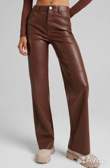 Кожаные брюки bershka