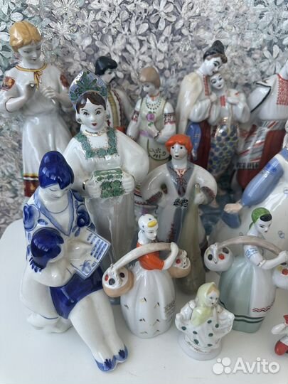 Фарфоровые статуэтки СССР разные лфз полонне