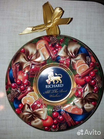 Черный чай рождественский венок