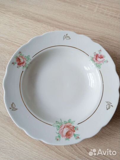 Тарелка бу СССР, салатник, ножи