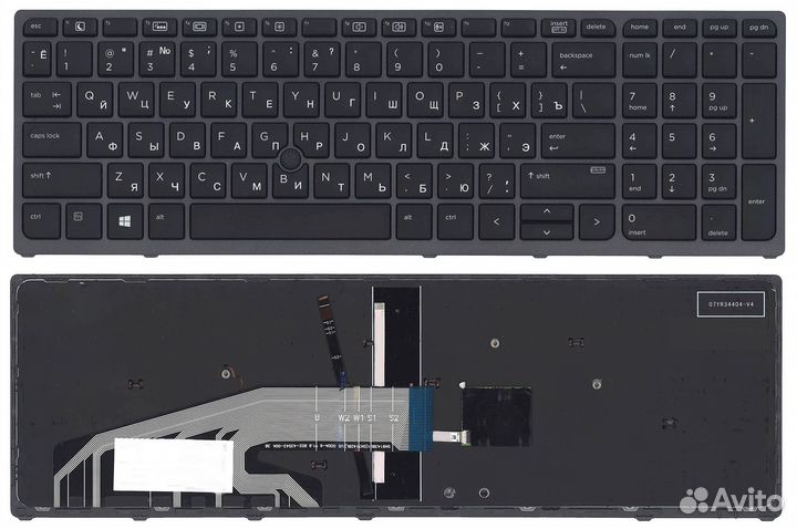 Клавиатура для HP ZBook 15 G3 17 G3 черная с подсв