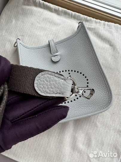 Сумка Hermes Mini evelyne grey