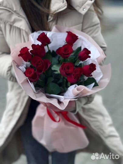 Цветы розы букет