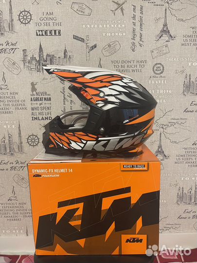 Мотошлем кроссовый KTM детский б/у размер S