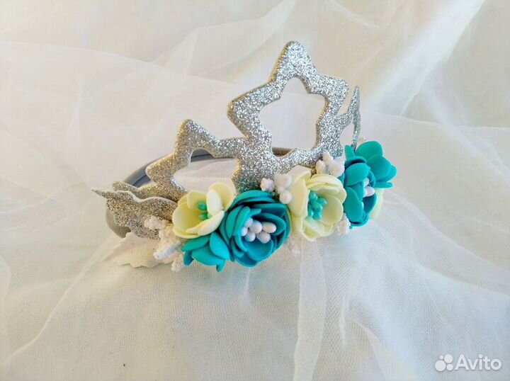 Диадема-корона на повязке (Ручная работа)