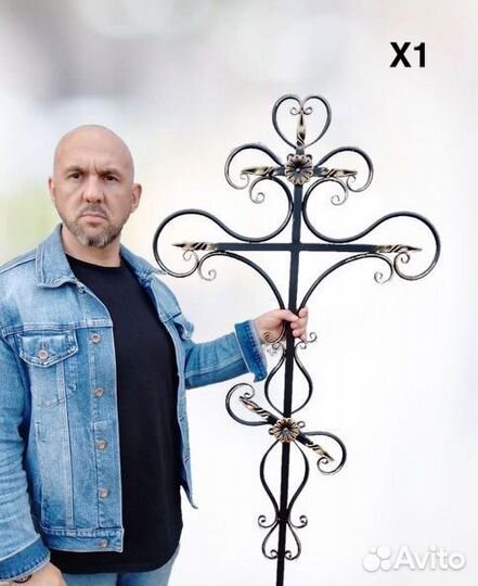 Крест кованый на могилу