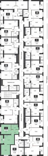 2-к. квартира, 47,2 м², 7/15 эт.