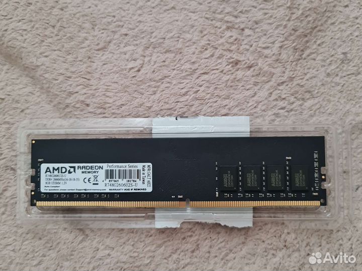 Оперативная память AMD radeon ddr4 8gb 2666MHz