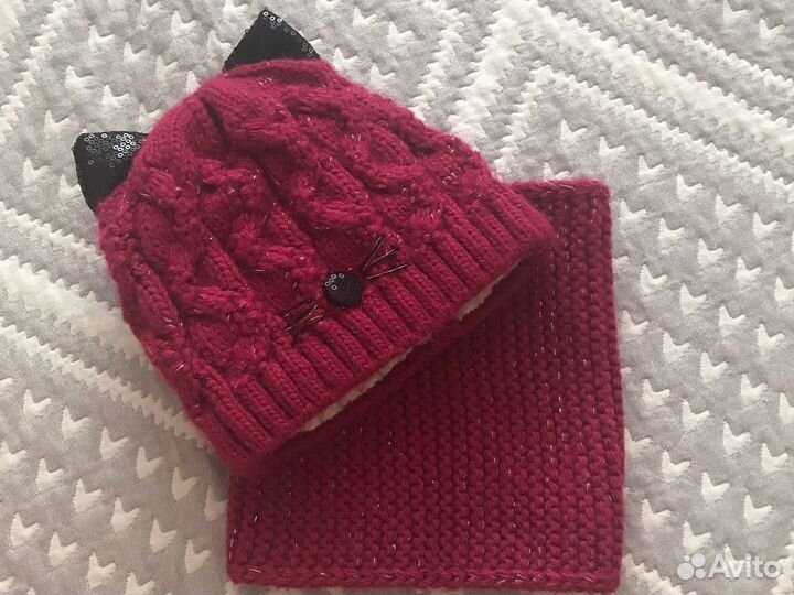 Шапка на девочку 5-7 лет
