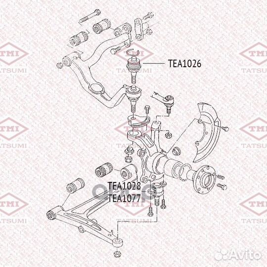 TEA1026 опора шаровая верхняя\ VW Transporter 90