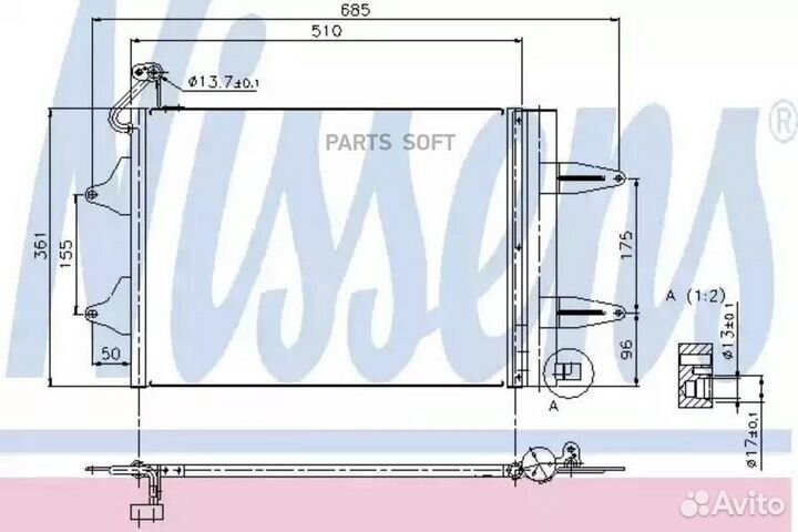 Радиатор кондиционера seat cordoba (2003) 1.2