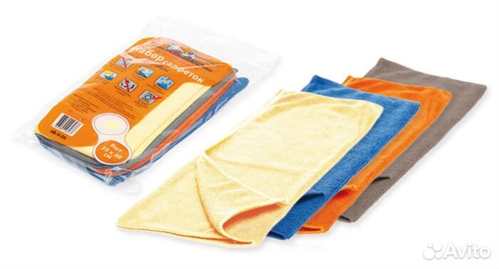 Набор салфеток из микрофибры прямоугольники 8 шт