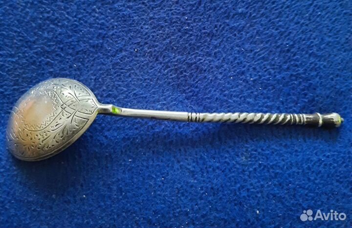 Старинная ложка для сахарного песка. 84 проба