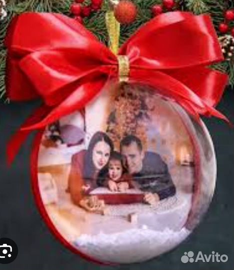 Новогодние шары с фотографией