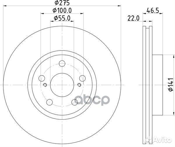 Диск тормозной перед ND1052K nisshinbo