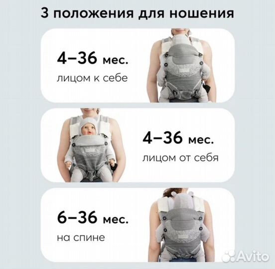 Кенгуру переноска Happy Baby Babyway, эргорюкзак