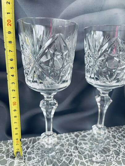 Хрустальные кубки фужеры СССР, редкий винтаж