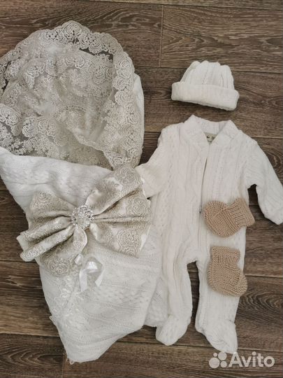 Конверт одеяло на выписку весна осень зима