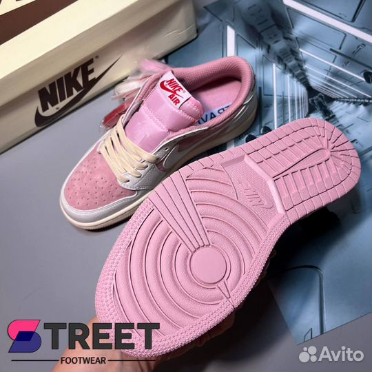 Кроссовки Nike Air Jordan 1 Travis Scott Pink