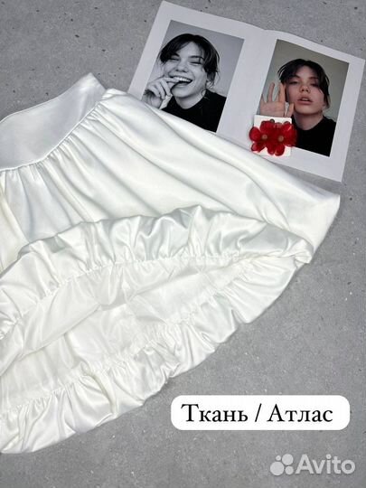 Юбка баллон мини lime