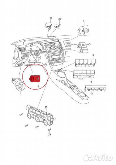 Кнопка корректора фар Skoda Octavia A7 2014-2020