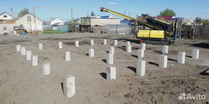 Свайный фундамент за 1 день