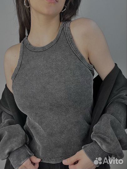 Майка варенка женская в рубчик