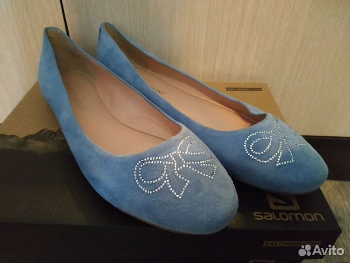 Балетки из натуральной замши Carlo Pazolini