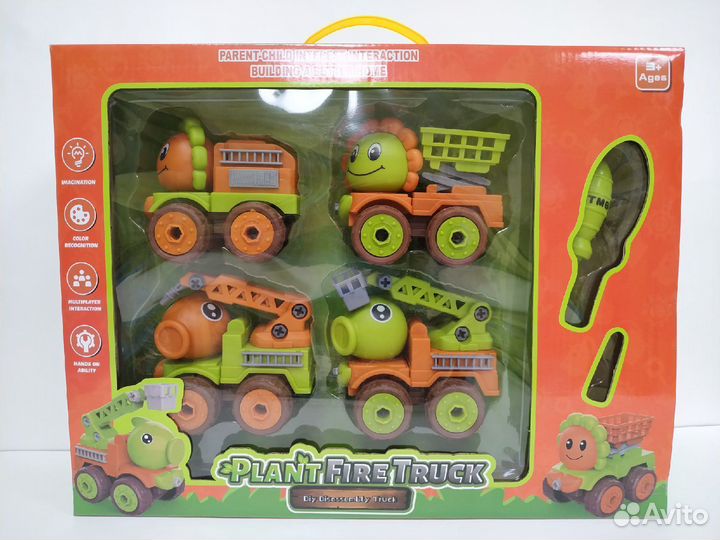 Машина конструктор 4в1 Зомби против Растений