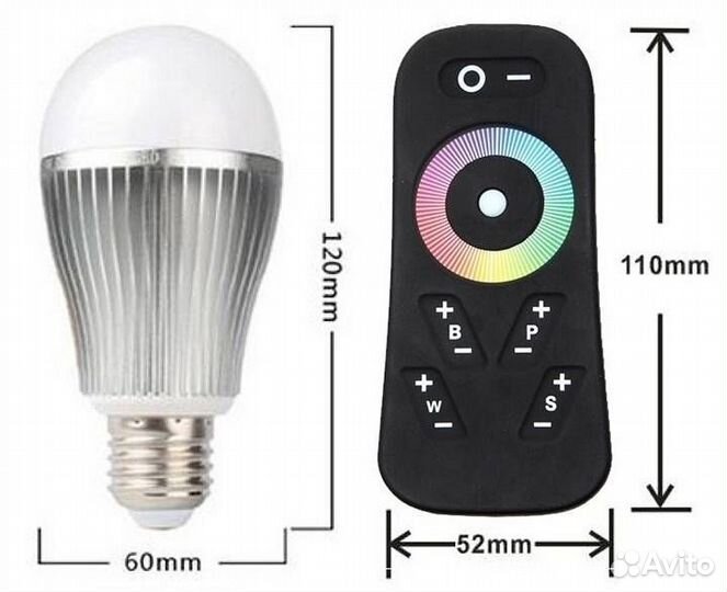 Лампа светодиодная Deko-Light RF rgbw E27 8Вт 3000