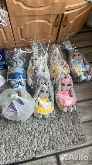 Плюшевый зайка, игрушки амигуруми