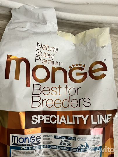 Корм для собак monge лосось с тунцом 15кг
