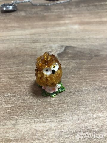 Статуэтка сова из янтаря