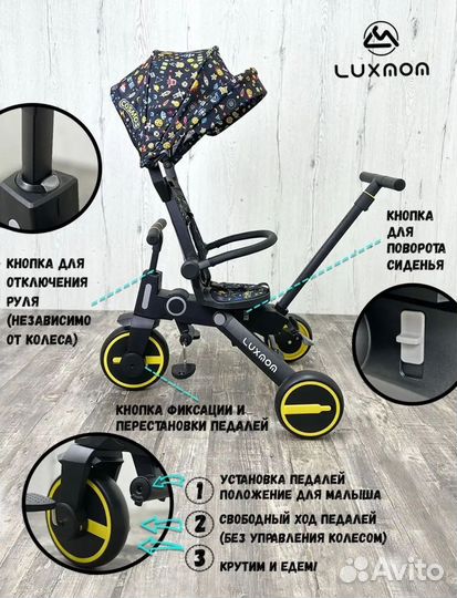 Детский складной велосипед Luxmom 368