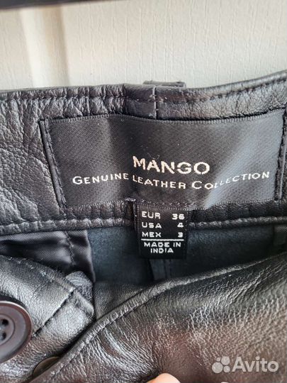 Кожаные шорты Mango