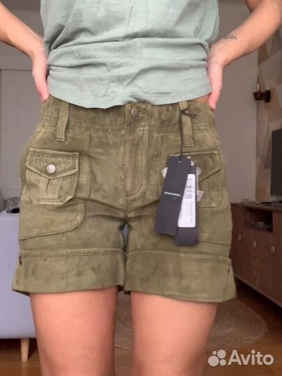 Новые Шорты Stefanel замшевые