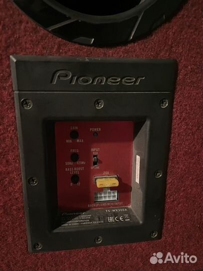 Автомобильный сабвуфер Pioneer TS-WX300A