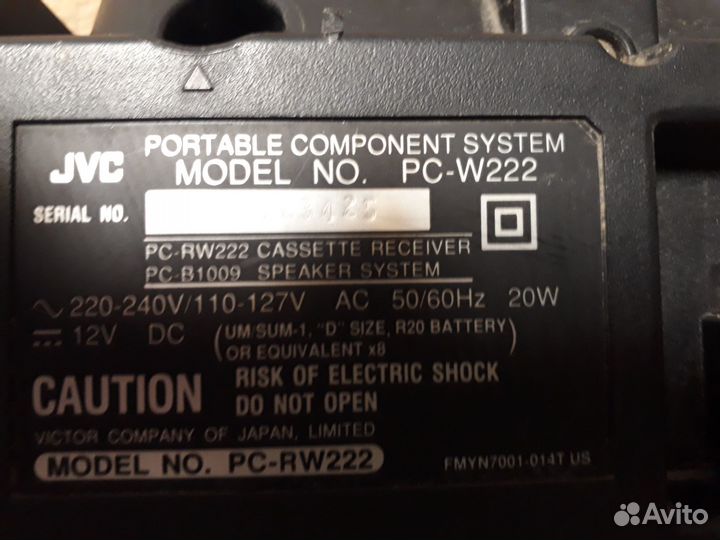 Магнитофон JVC 2х кассетник радио Япония