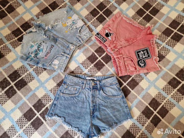 Джинсовые шорты и топики Zara