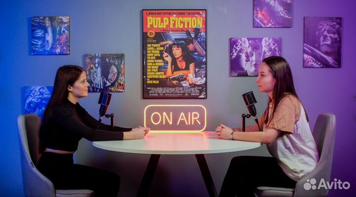 Видеостудия для съёмки подкастов, интервью, рилс