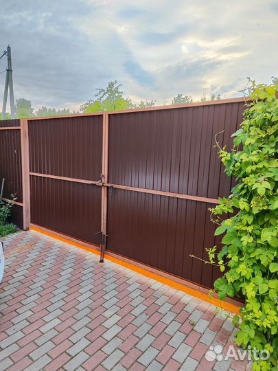 Металлопрофиль для распашных ворот бу