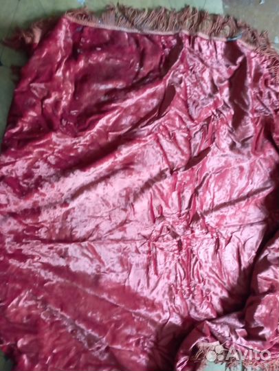 Скатерть СССР бархат 130/130 см