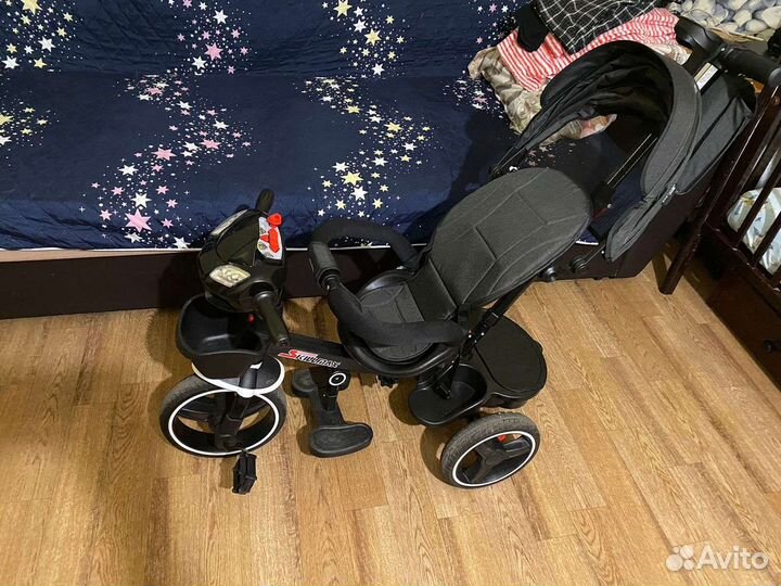 Детский велосипед с родительской ручкой